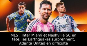 MLS : Inter Miami et Nashville SC en tête, les Earthquakes surprennent, Atlanta United en difficulté