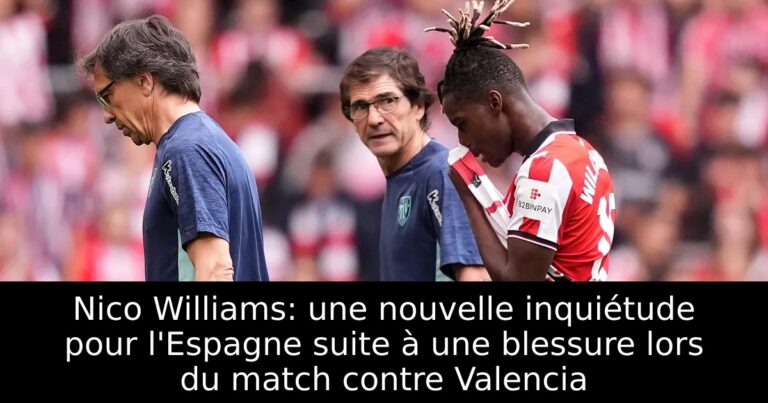 Nico Williams: une nouvelle inquiétude pour l'Espagne suite à une blessure lors du match contre Valencia