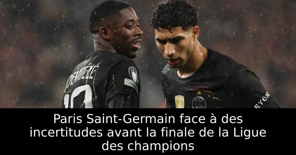 Paris Saint-Germain face à des incertitudes avant la finale de la Ligue des champions