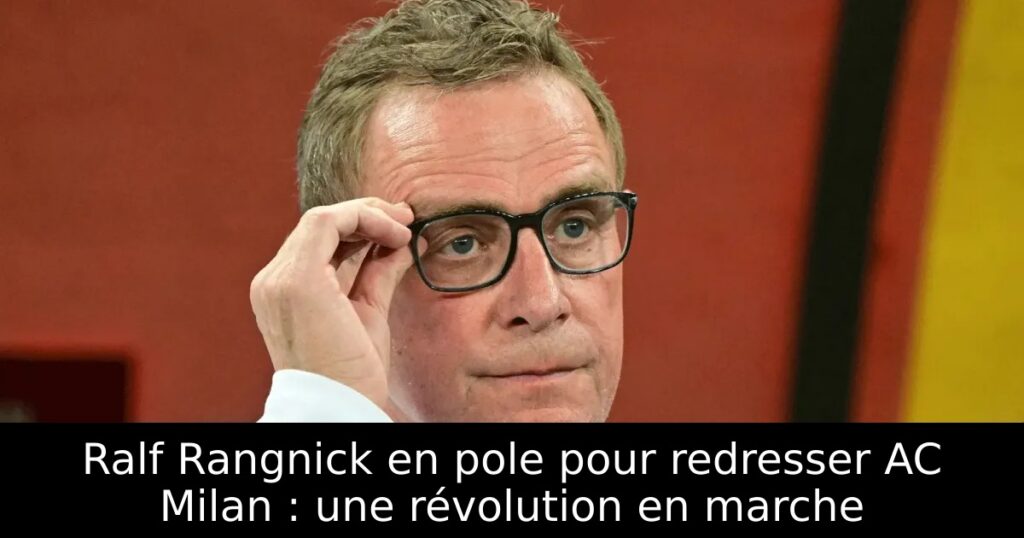 Ralf Rangnick en pole pour redresser AC Milan : une révolution en marche