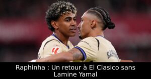Raphinha : Un retour à El Clasico sans Lamine Yamal