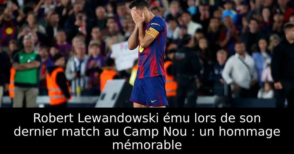Robert Lewandowski ému lors de son dernier match au Camp Nou : un hommage mémorable