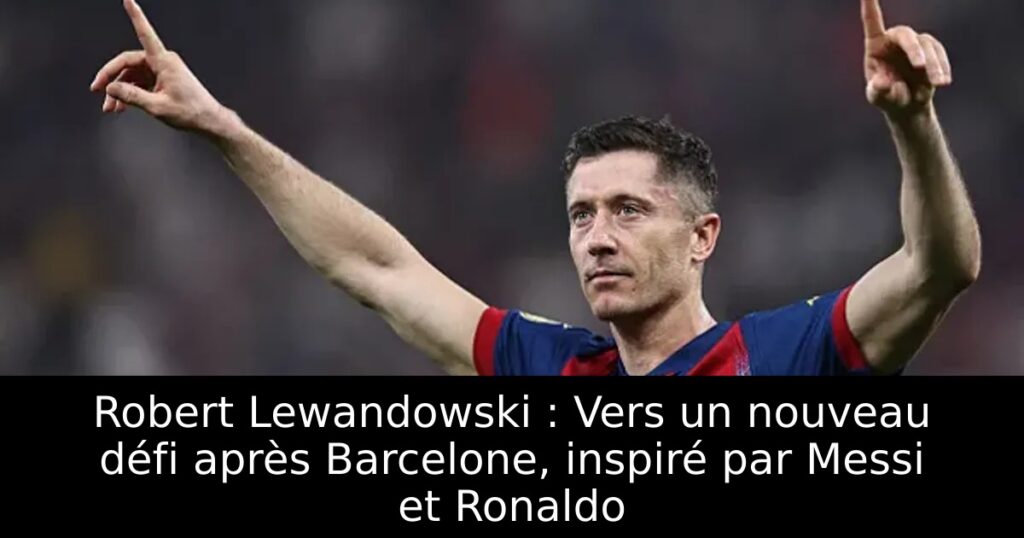 Robert Lewandowski : Vers un nouveau défi après Barcelone, inspiré par Messi et Ronaldo