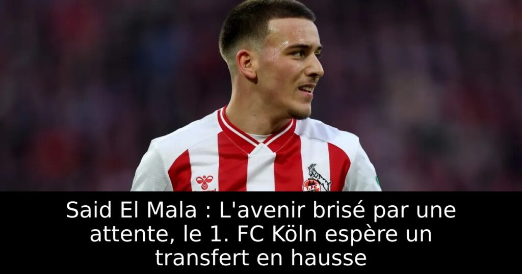 Said El Mala : L&rsquo;avenir brisé par une attente, le 1. FC Köln espère un transfert en hausse