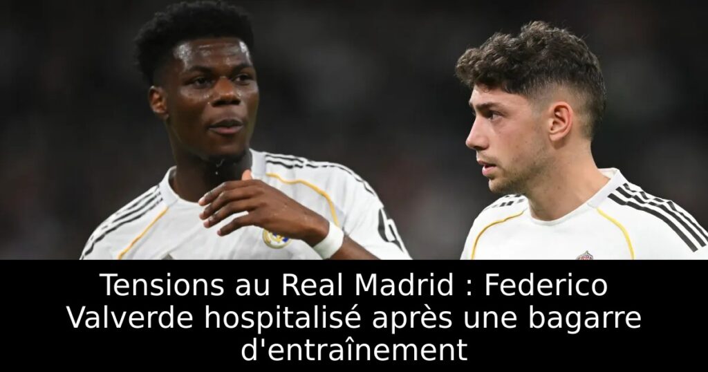 Tensions au Real Madrid : Federico Valverde hospitalisé après une bagarre d&rsquo;entraînement