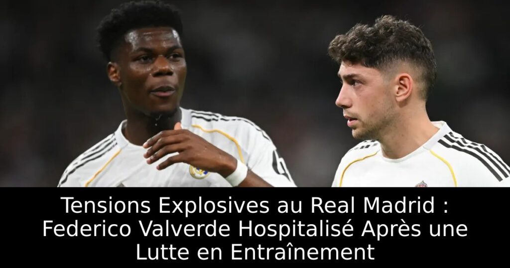 Tensions Explosives au Real Madrid : Federico Valverde Hospitalisé Après une Lutte en Entraînement