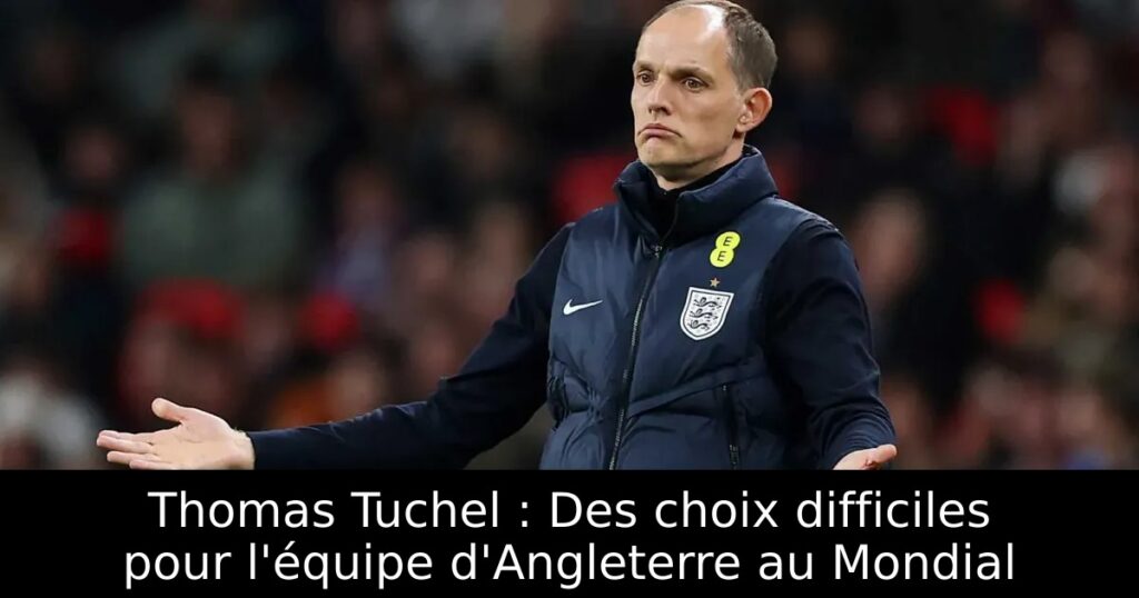 Thomas Tuchel : Des choix difficiles pour l&rsquo;équipe d&rsquo;Angleterre au Mondial