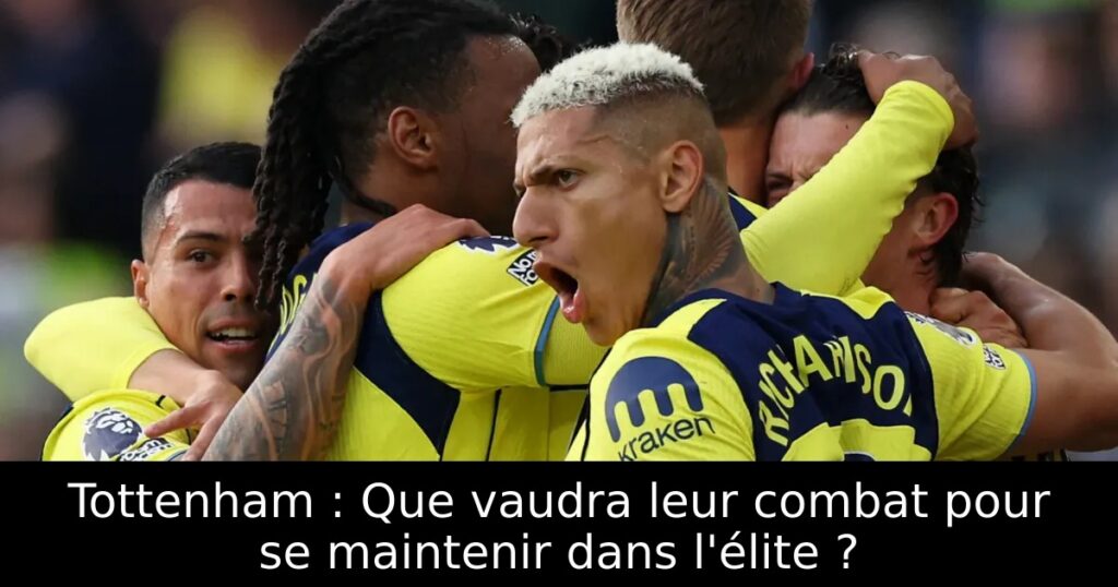 Tottenham : Que vaudra leur combat pour se maintenir dans l&rsquo;élite ?