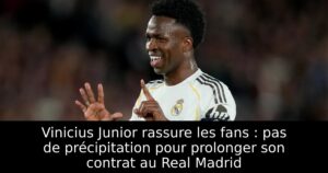 Vinicius Junior rassure les fans : pas de précipitation pour prolonger son contrat au Real Madrid