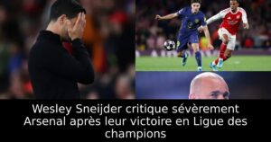 Wesley Sneijder critique sévèrement Arsenal après leur victoire en Ligue des champions