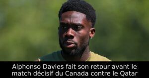 Alphonso Davies fait son retour avant le match décisif du Canada contre le Qatar