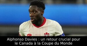 Alphonso Davies : un retour crucial pour le Canada à la Coupe du Monde