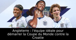 Angleterre : l&rsquo;équipe idéale pour démarrer la Coupe du Monde contre la Croatie
