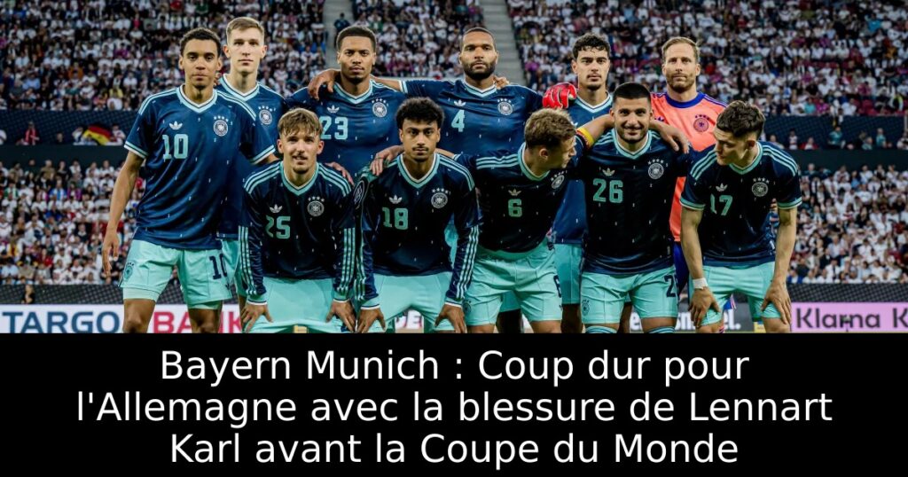 Bayern Munich : Coup dur pour l&rsquo;Allemagne avec la blessure de Lennart Karl avant la Coupe du Monde