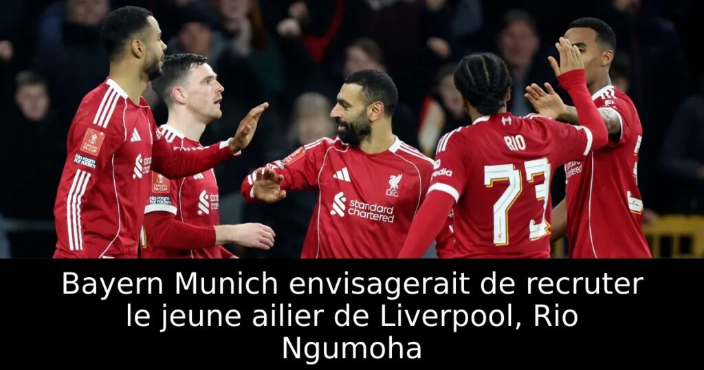 Bayern Munich envisagerait de recruter le jeune ailier de Liverpool, Rio Ngumoha