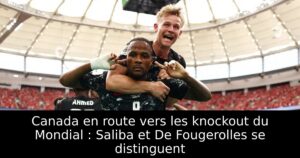 Canada en route vers les knockout du Mondial : Saliba et De Fougerolles se distinguent