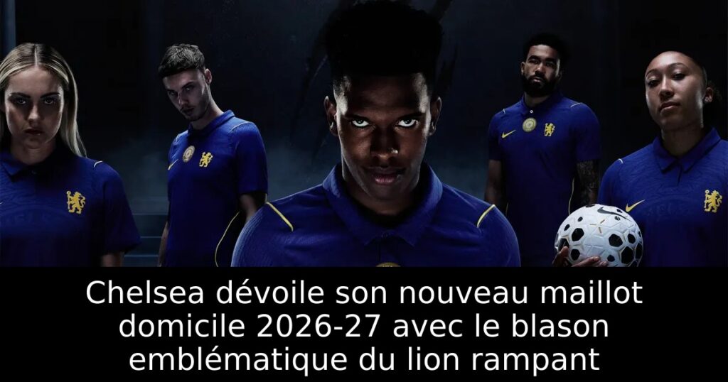 Chelsea dévoile son nouveau maillot domicile 2026-27 avec le blason emblématique du lion rampant
