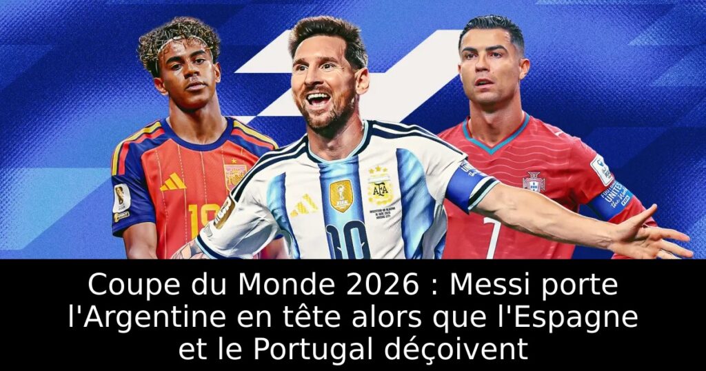 Coupe du Monde 2026 : Messi porte l&rsquo;Argentine en tête alors que l&rsquo;Espagne et le Portugal déçoivent