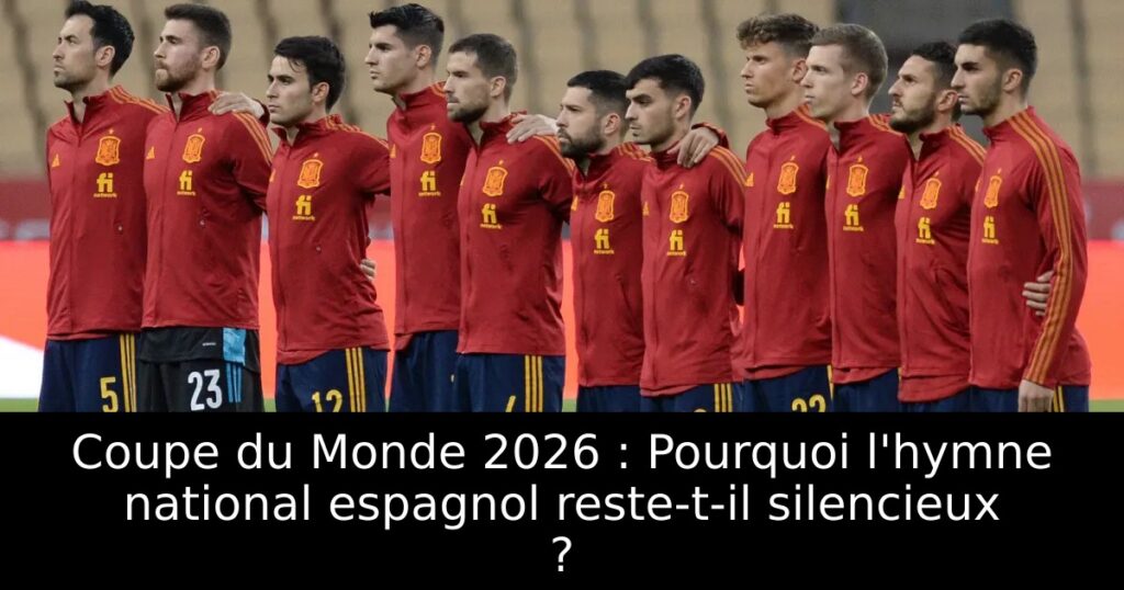 Coupe du Monde 2026 : Pourquoi l&rsquo;hymne national espagnol reste-t-il silencieux ?