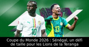 Coupe du Monde 2026 : Sénégal, un défi de taille pour les Lions de la Teranga