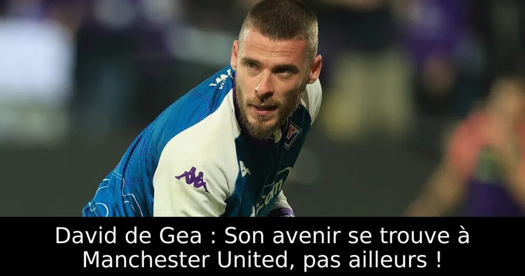David de Gea : Son avenir se trouve à Manchester United, pas ailleurs !