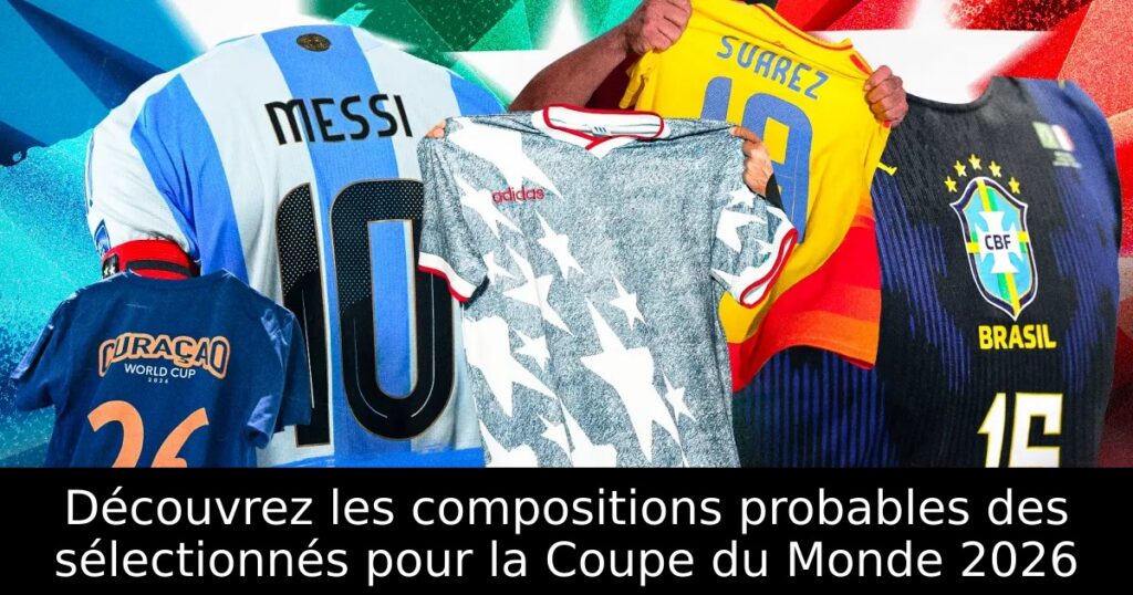 Découvrez les compositions probables des sélectionnés pour la Coupe du Monde 2026