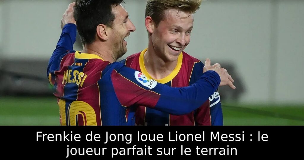 Frenkie de Jong loue Lionel Messi : le joueur parfait sur le terrain