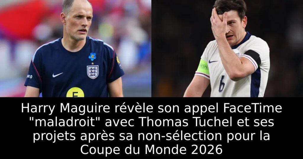 Harry Maguire révèle son appel FaceTime « maladroit » avec Thomas Tuchel et ses projets après sa non-sélection pour la Coupe du Monde 2026