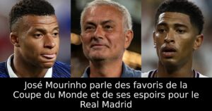 José Mourinho parle des favoris de la Coupe du Monde et de ses espoirs pour le Real Madrid
