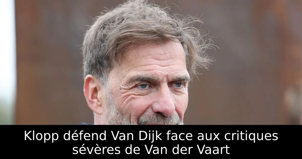 Klopp défend Van Dijk face aux critiques sévères de Van der Vaart