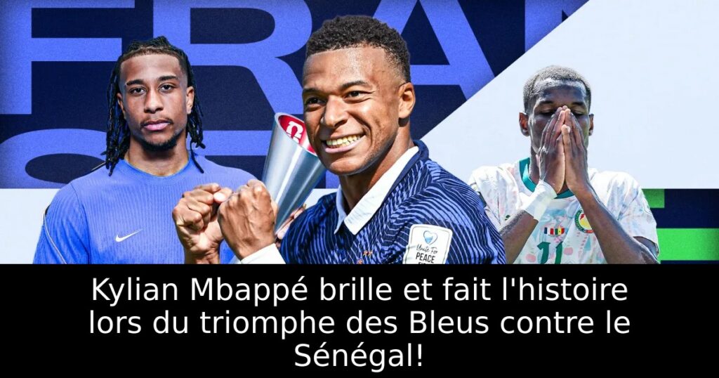 Kylian Mbappé brille et fait l&rsquo;histoire lors du triomphe des Bleus contre le Sénégal!