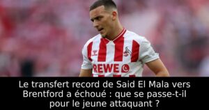 Le transfert record de Said El Mala vers Brentford a échoué : que se passe-t-il pour le jeune attaquant ?