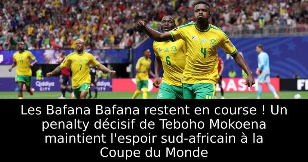 Les Bafana Bafana restent en course ! Un penalty décisif de Teboho Mokoena maintient l&rsquo;espoir sud-africain à la Coupe du Monde