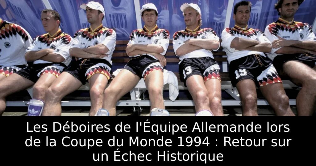 Les Déboires de l&rsquo;Équipe Allemande lors de la Coupe du Monde 1994 : Retour sur un Échec Historique