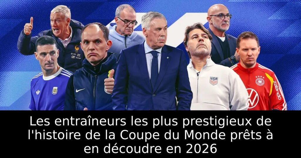 Les entraîneurs les plus prestigieux de l&rsquo;histoire de la Coupe du Monde prêts à en découdre en 2026