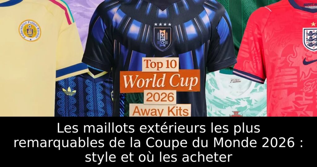Les maillots extérieurs les plus remarquables de la Coupe du Monde 2026 : style et où les acheter
