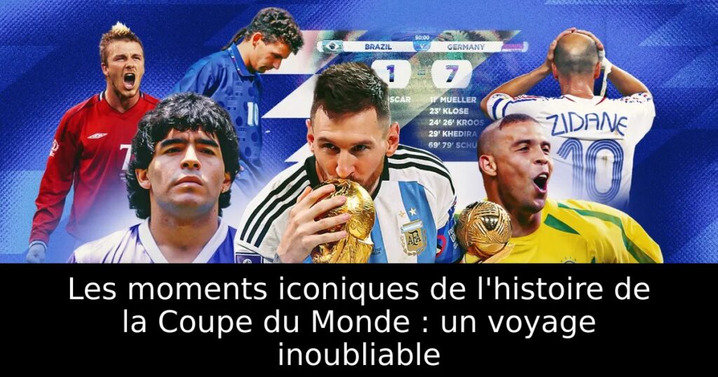 Les moments iconiques de l&rsquo;histoire de la Coupe du Monde : un voyage inoubliable
