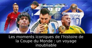 Les moments iconiques de l&rsquo;histoire de la Coupe du Monde : un voyage inoubliable