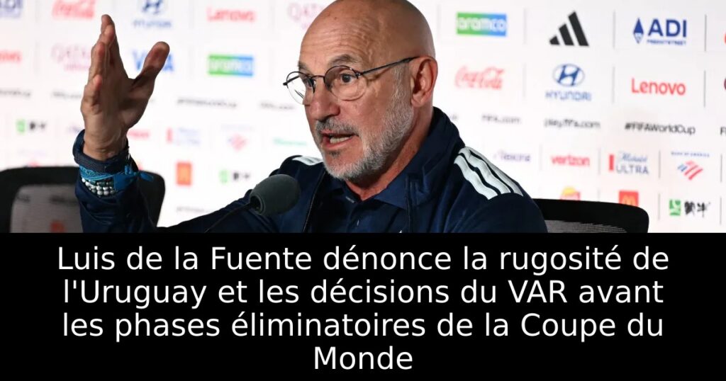 Luis de la Fuente dénonce la rugosité de l&rsquo;Uruguay et les décisions du VAR avant les phases éliminatoires de la Coupe du Monde