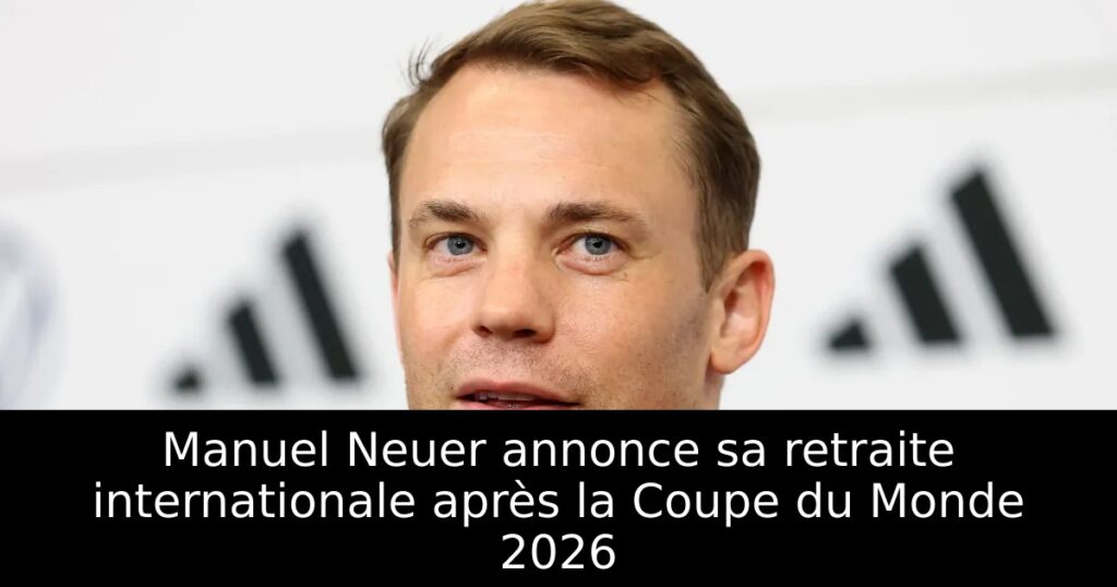 Manuel Neuer annonce sa retraite internationale après la Coupe du Monde 2026
