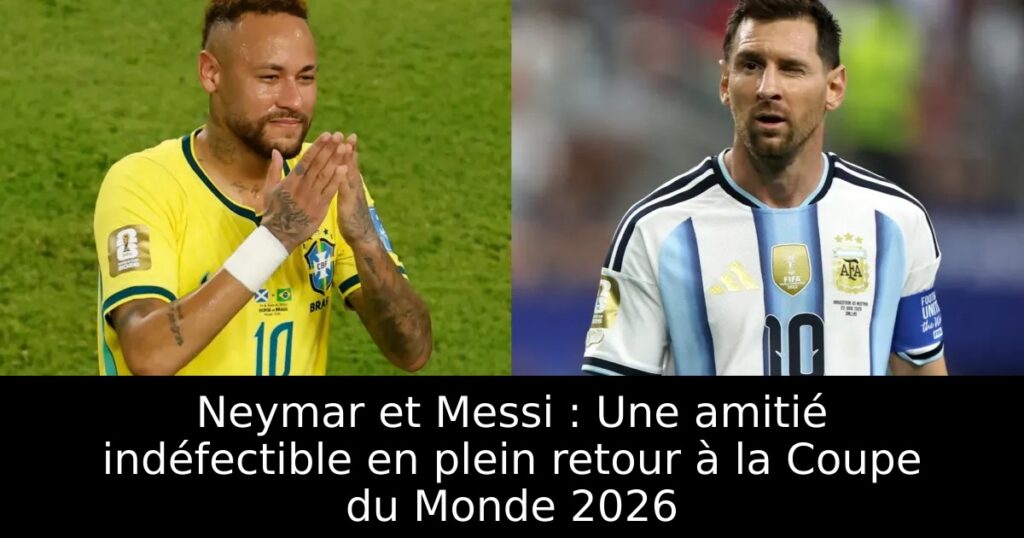 Neymar et Messi : Une amitié indéfectible en plein retour à la Coupe du Monde 2026