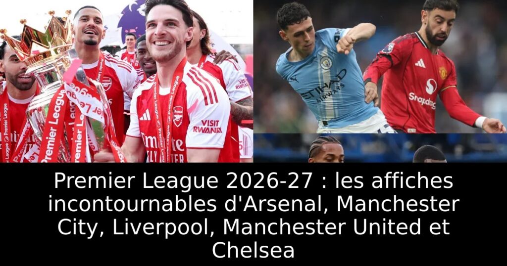 Premier League 2026-27 : les affiches incontournables d&rsquo;Arsenal, Manchester City, Liverpool, Manchester United et Chelsea