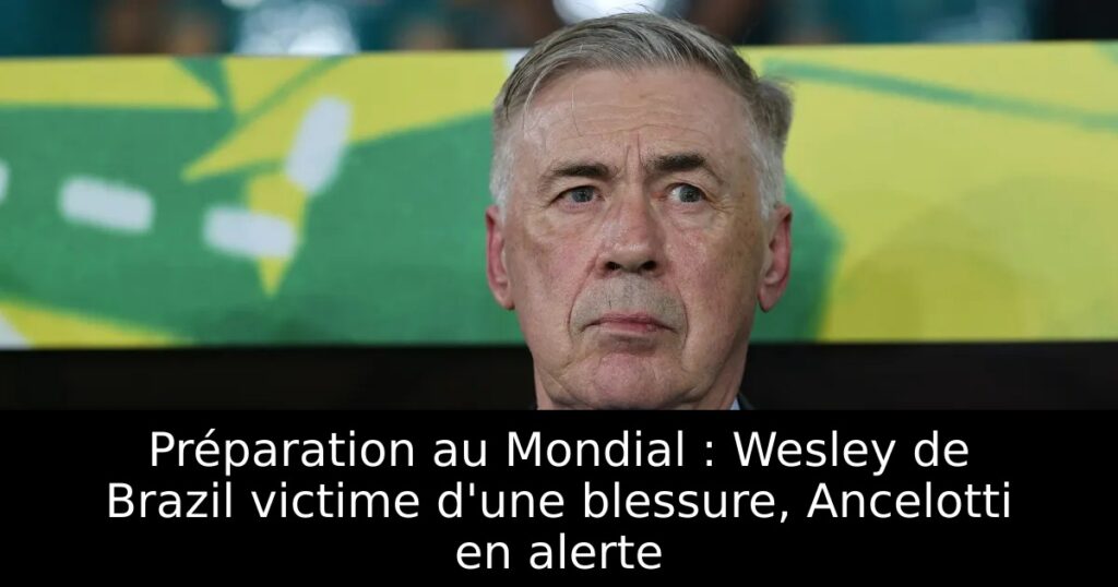 Préparation au Mondial : Wesley de Brazil victime d&rsquo;une blessure, Ancelotti en alerte