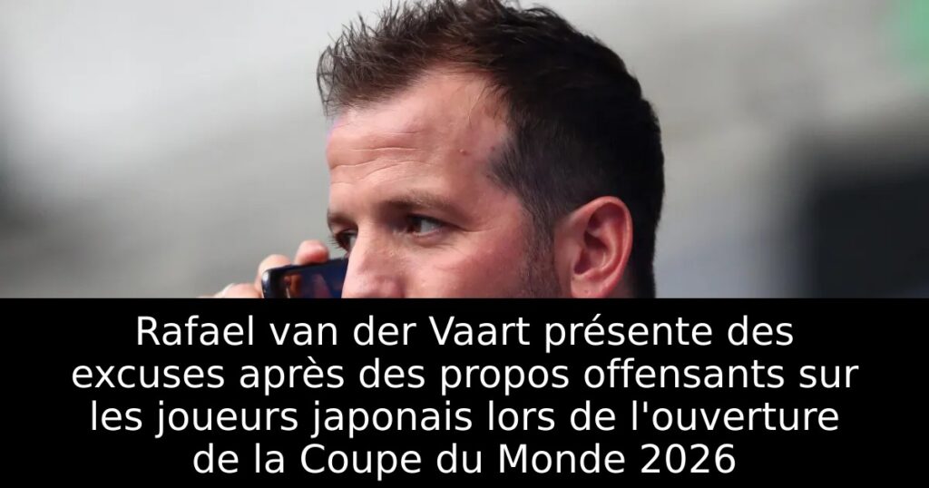 Rafael van der Vaart présente des excuses après des propos offensants sur les joueurs japonais lors de l&rsquo;ouverture de la Coupe du Monde 2026