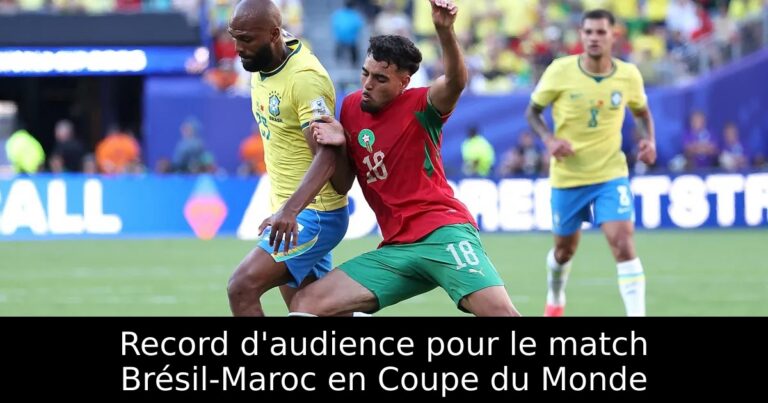 Record d'audience pour le match Brésil-Maroc en Coupe du Monde