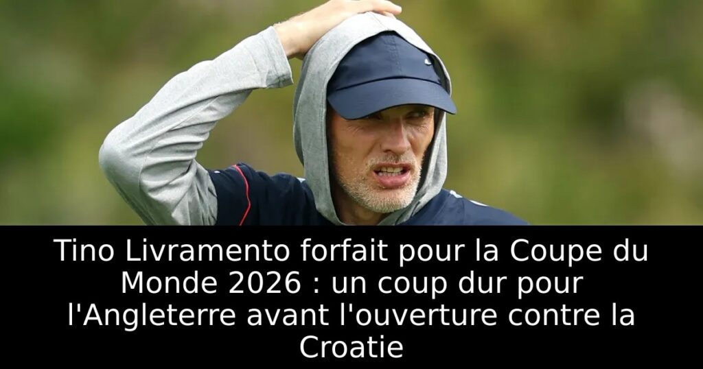 Tino Livramento forfait pour la Coupe du Monde 2026 : un coup dur pour l&rsquo;Angleterre avant l&rsquo;ouverture contre la Croatie