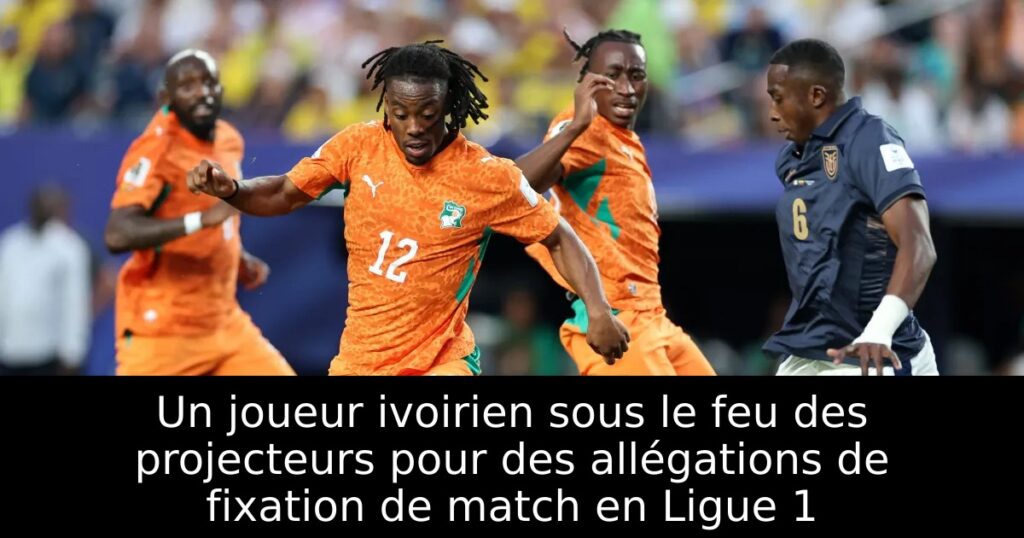 Un joueur ivoirien sous le feu des projecteurs pour des allégations de fixation de match en Ligue 1