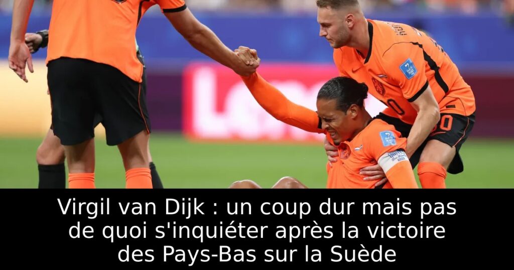 Virgil van Dijk : un coup dur mais pas de quoi s&rsquo;inquiéter après la victoire des Pays-Bas sur la Suède