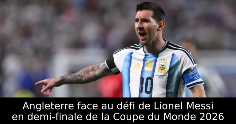 Angleterre face au défi de Lionel Messi en demi-finale de la Coupe du Monde 2026