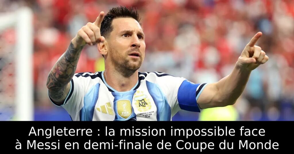 Angleterre : la mission impossible face à Messi en demi-finale de Coupe du Monde
